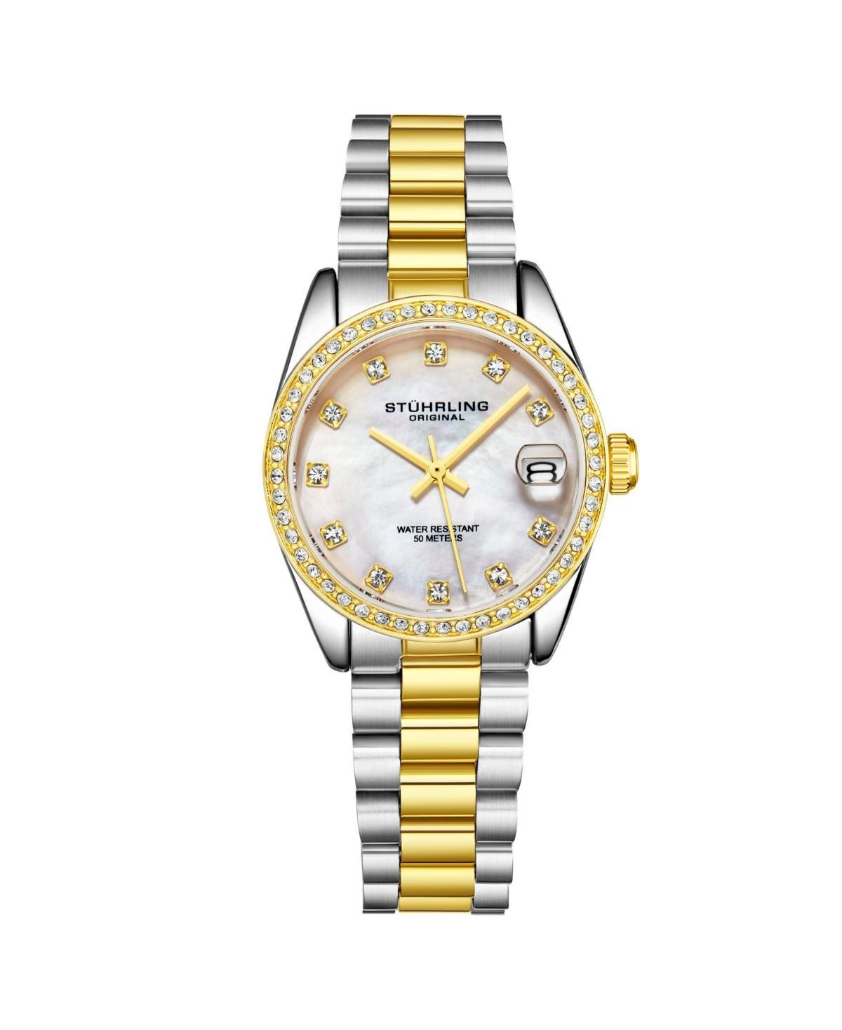 Stuhrling Womens Gold - Silver Tone Stainless Steel Bracelet Watch 31mm Product Image