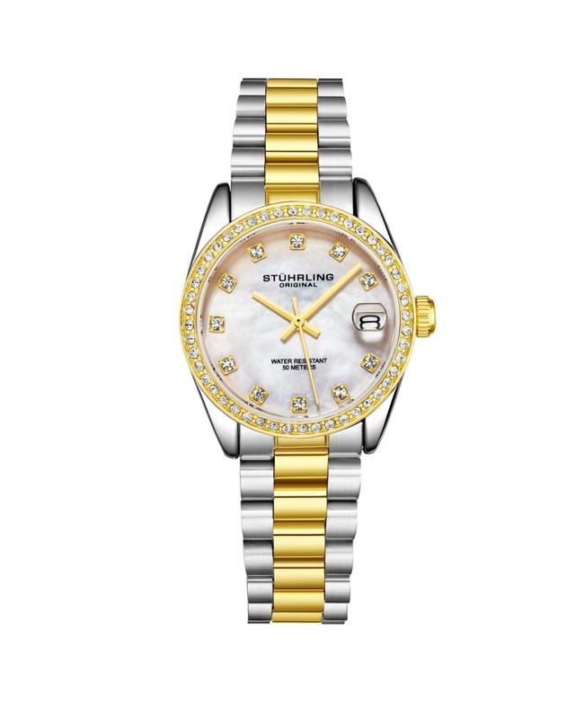 Stuhrling Womens Gold - Silver Tone Stainless Steel Bracelet Watch 31mm Product Image