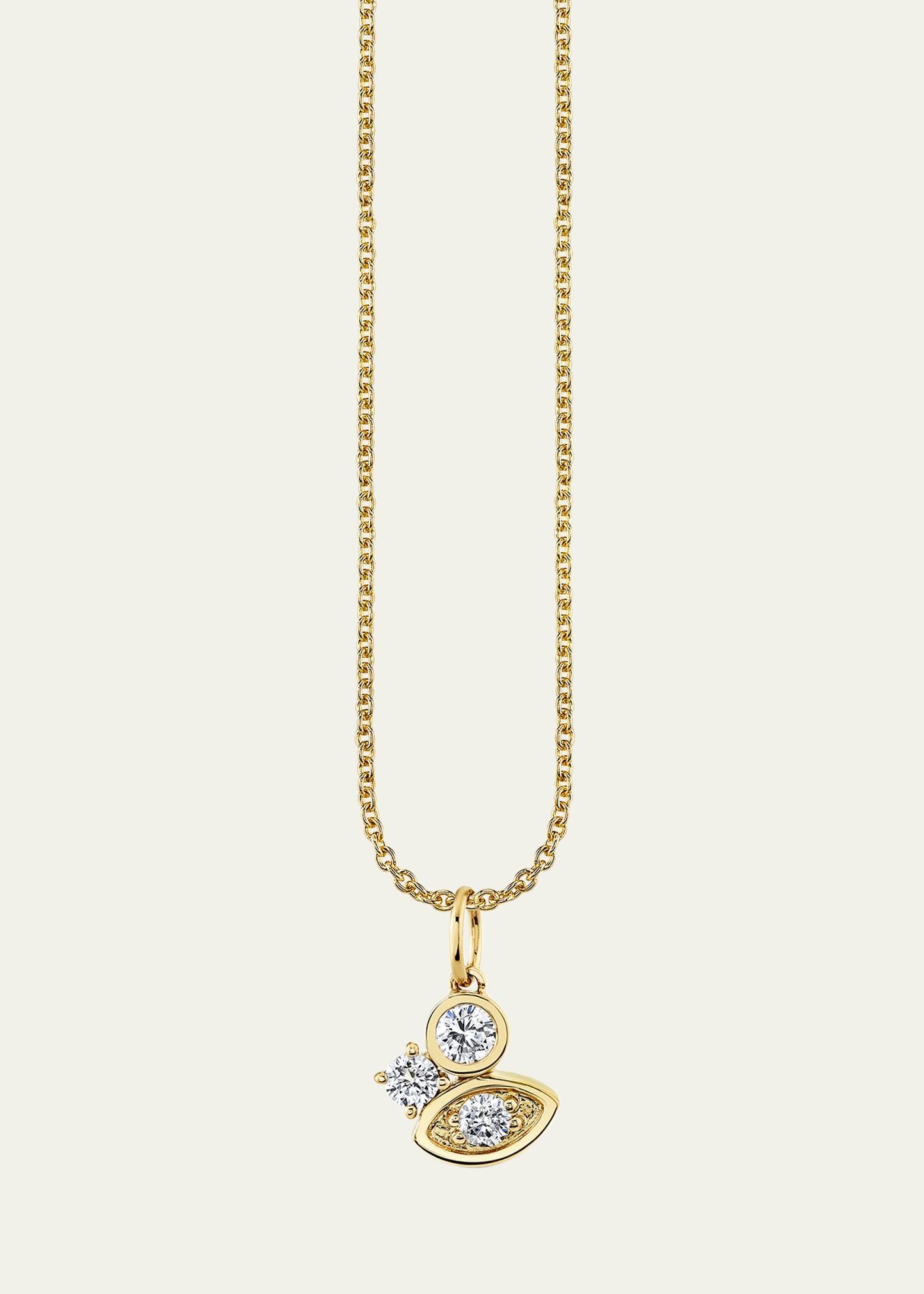 Diamond Marquise Eye Cluster Charm Necklace Product Image