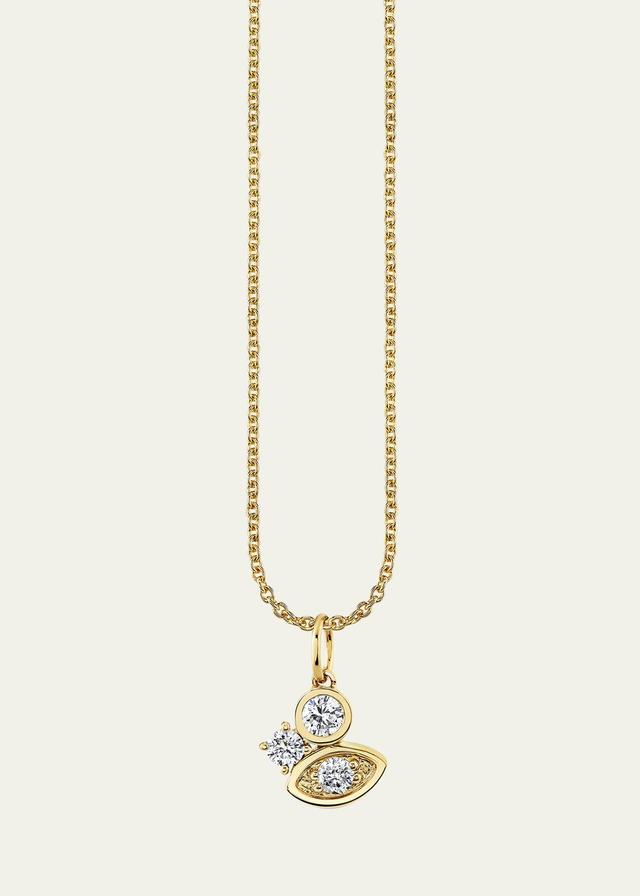 Diamond Marquise Eye Cluster Charm Necklace Product Image