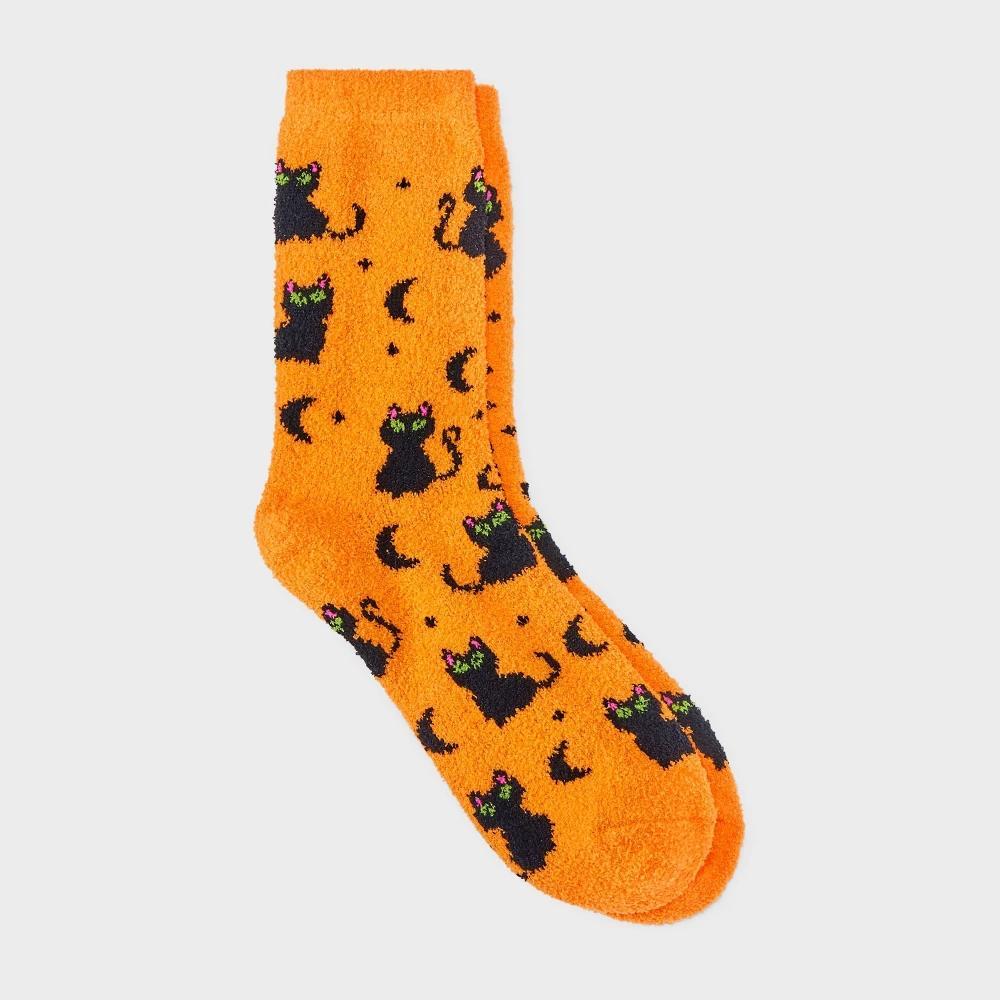 Womens Mystical Cats Halloween Cozy Crew Socks - Hyde & EEK! Boutique /Black 4-10 Product Image