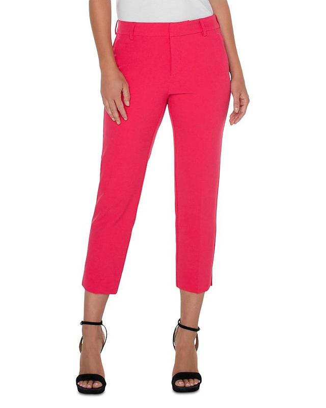 Liverpool Los Angeles Kelsey Luxe Stretch Mid Rise Crop Trouser with Slit (Diva ) Women's Casual Pants Product Image