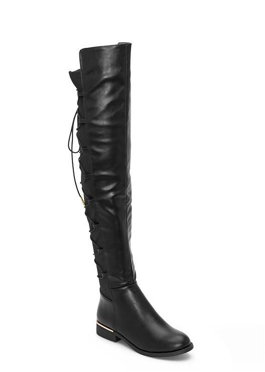 Lace-Up Back Detail Boots Product Image