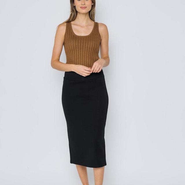 Erin Fleece Midi Skirt - Black Product Image