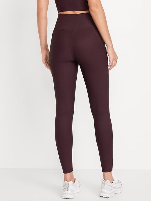 High-Waisted PowerSoft Ribbed Leggings Product Image