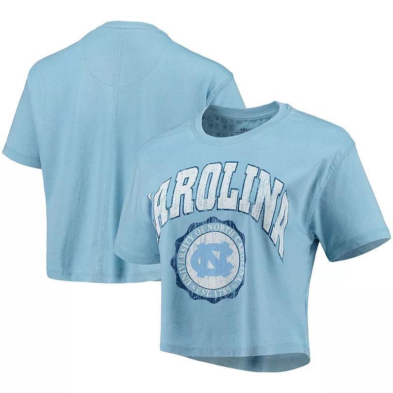 Womens Carolina Blue North Carolina Tar Heels Edith Vintage-Like Burnout Crop T-shirt Product Image