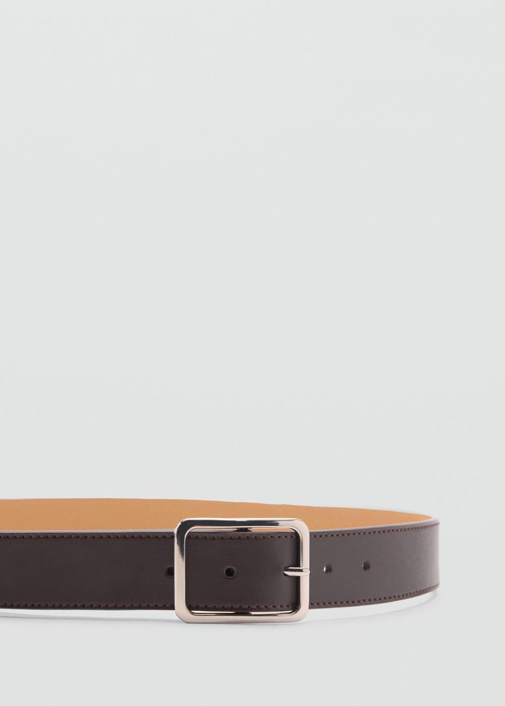 MANGO MAN - 100% leather belt brownMen Product Image