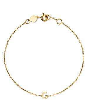 Moon & Meadow 14K Yellow Gold Initial Chain Bracelet Product Image