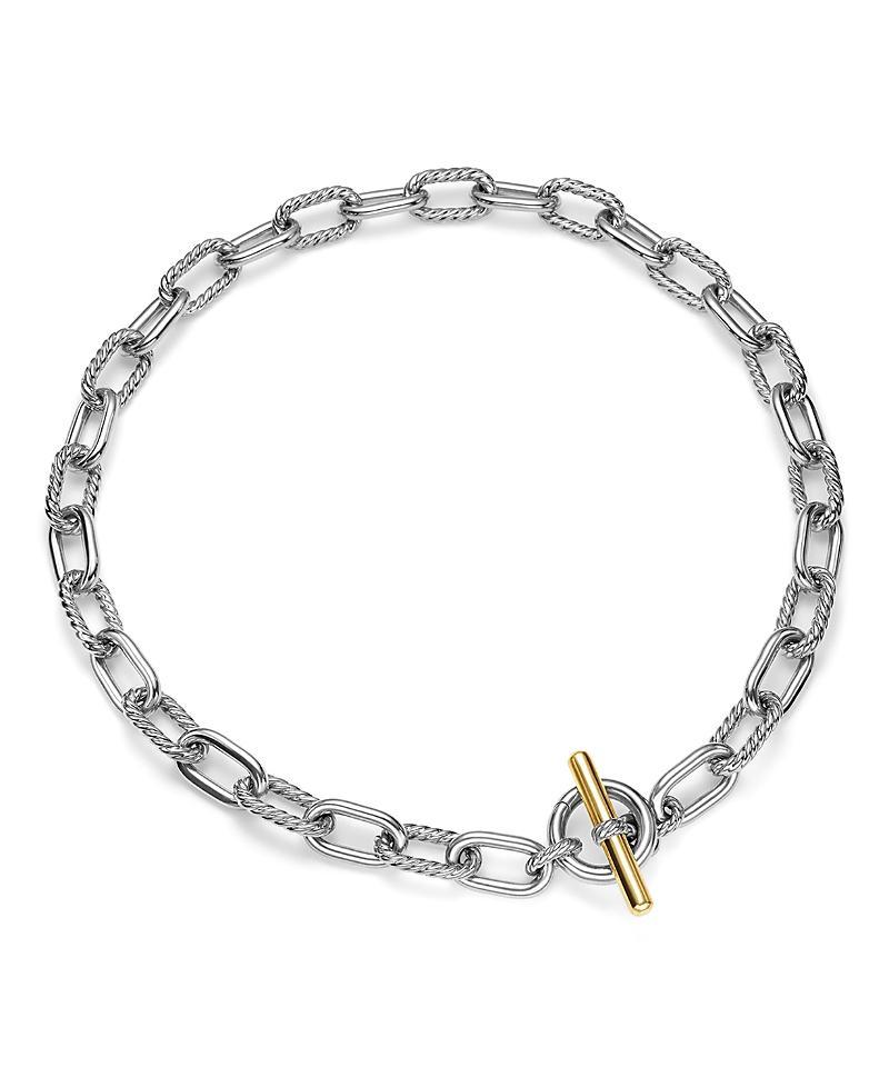 DY Madison Toggle Chain Necklace with 18K Gold in Silver, 11mm, 18-20L Product Image