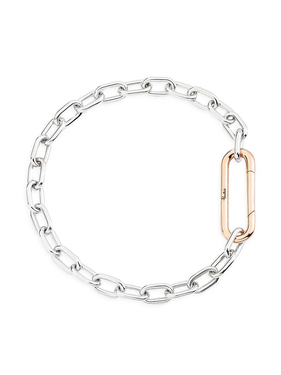 Womens Iconica 18K Rose & White Gold Chain Bracelet Product Image