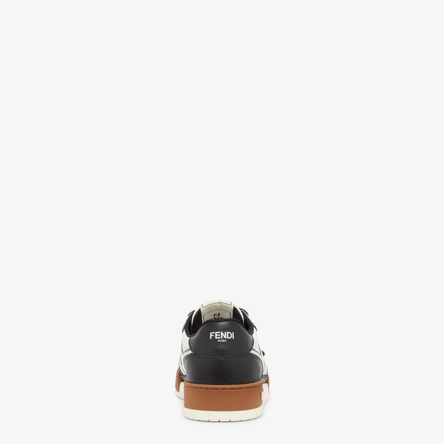 Fendi MatchBlack leather low-tops Product Image