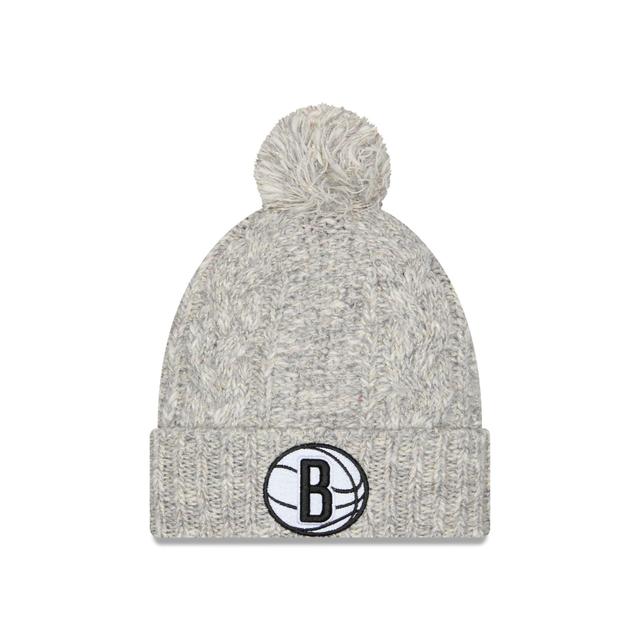 Brooklyn Nets Shimmer Pom Knit Hat Male Product Image