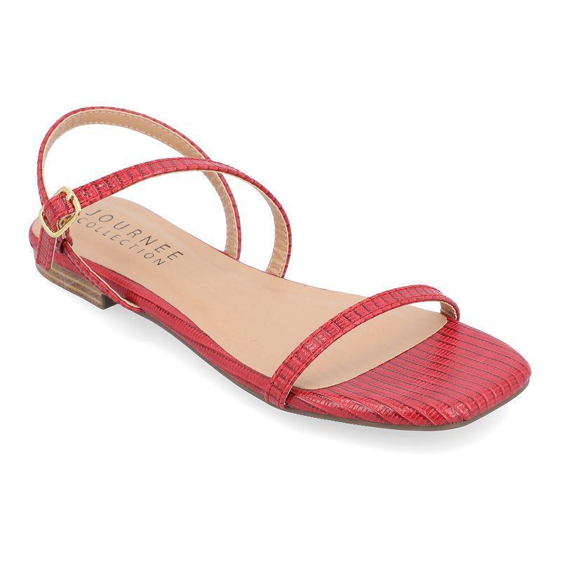 Journee Collection Crishell Womens Block Heel Sandals Red Product Image