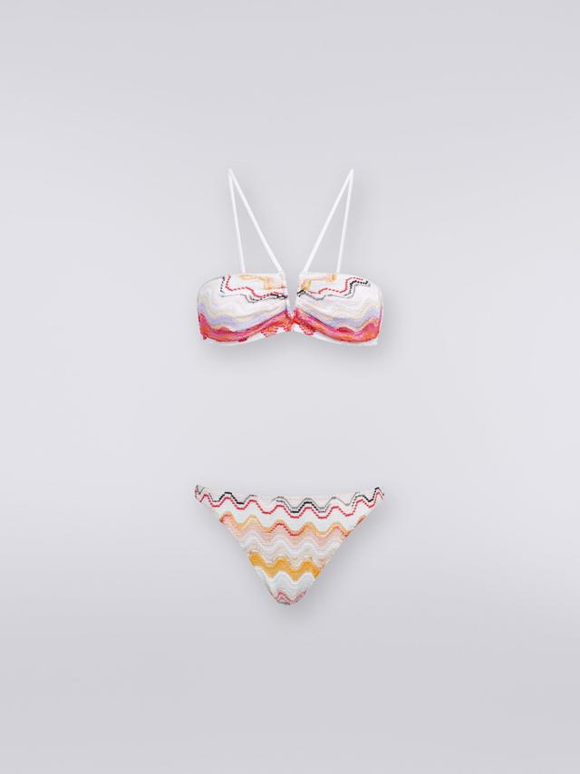 Wave motif bikini with lurex Product Image