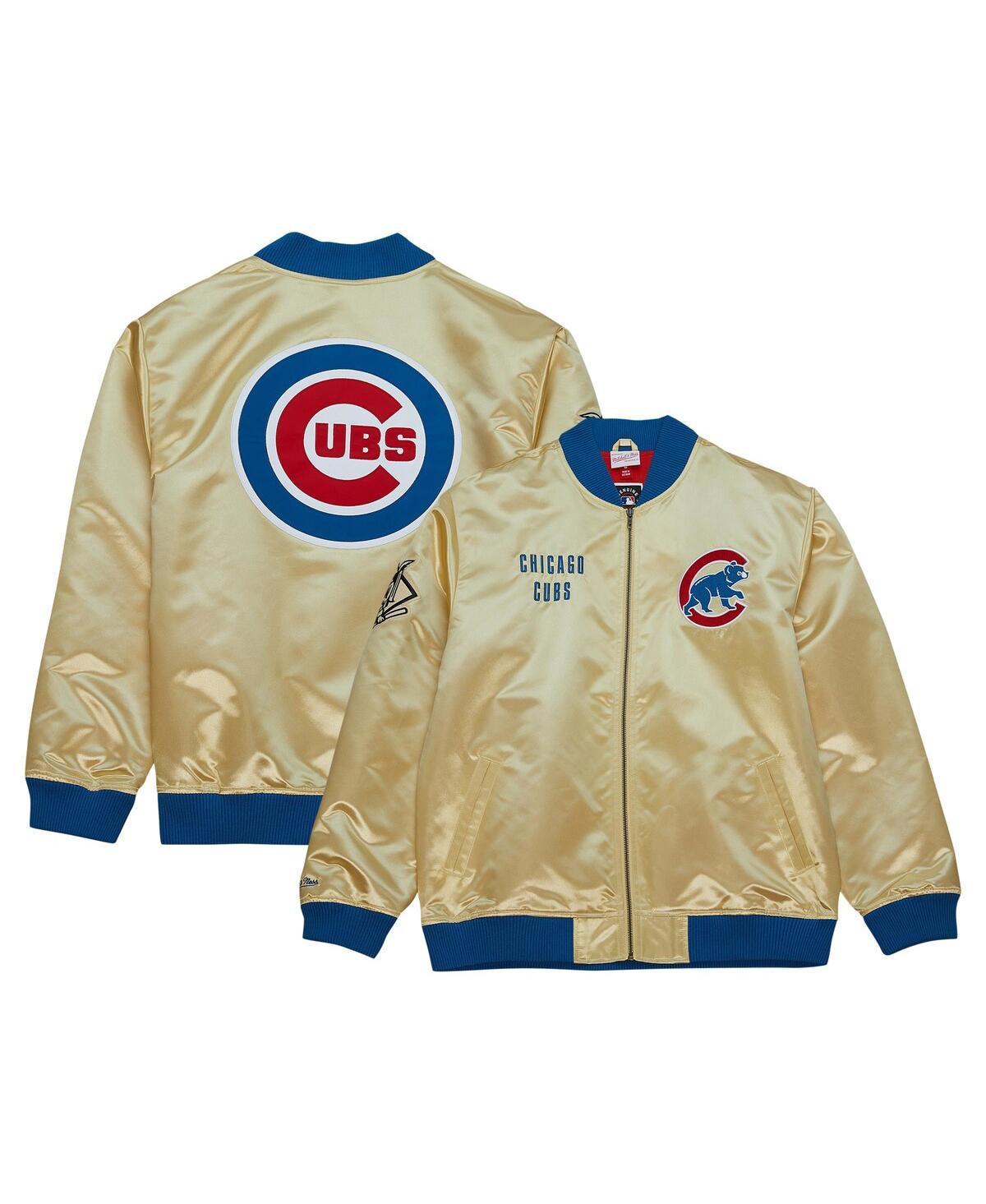 Mens Mitchell & Ness Gold Chicago Cubs Og 2.0 Lightweight Satin Full-Zip Jacket Product Image