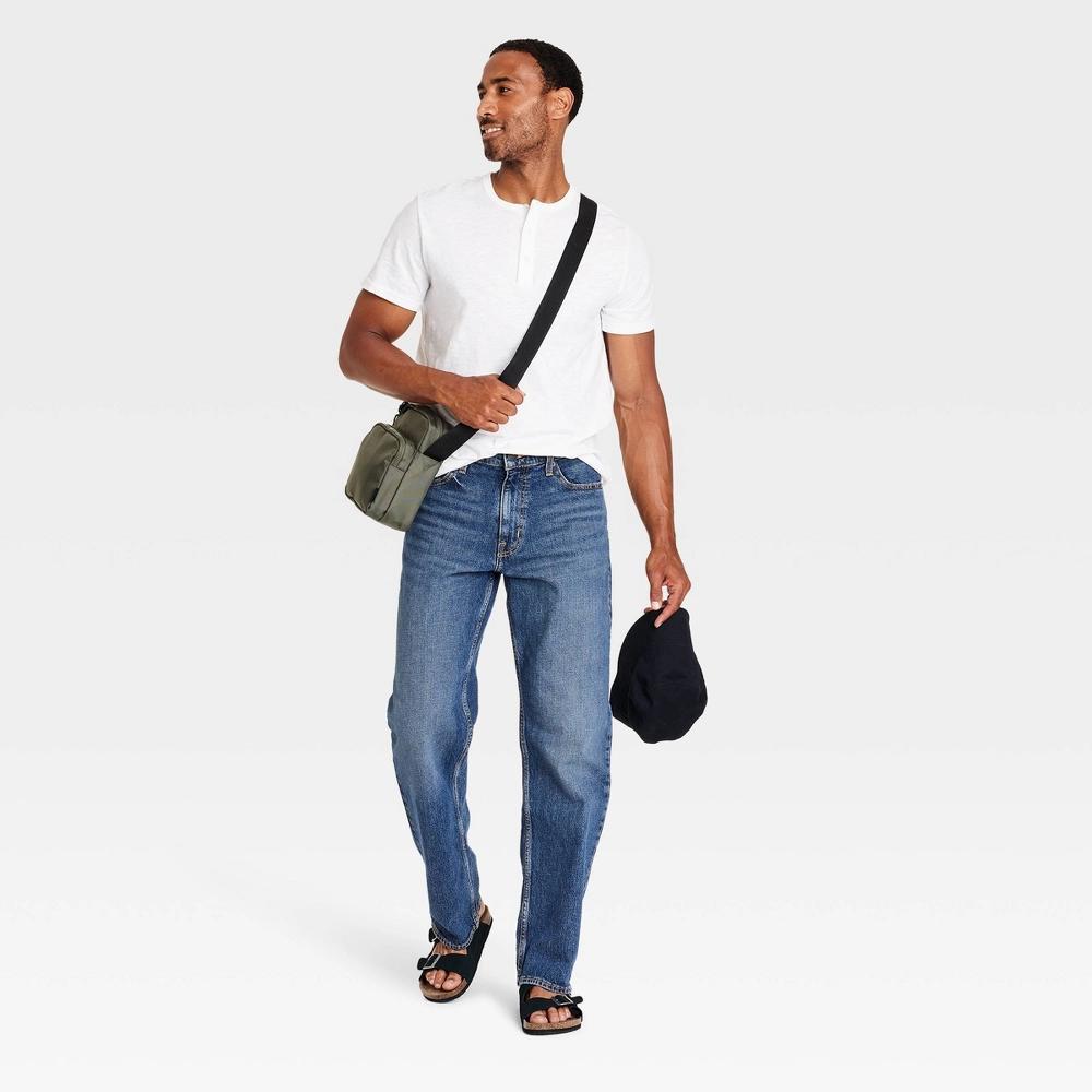 Mens Relaxed Fit Jeans - Goodfellow & Co Indigo 34x34 Product Image