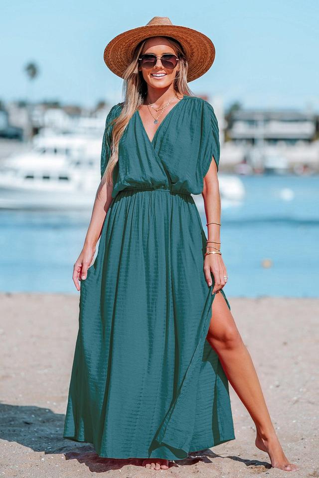 Surplice Neck Maxi Dress Product Image