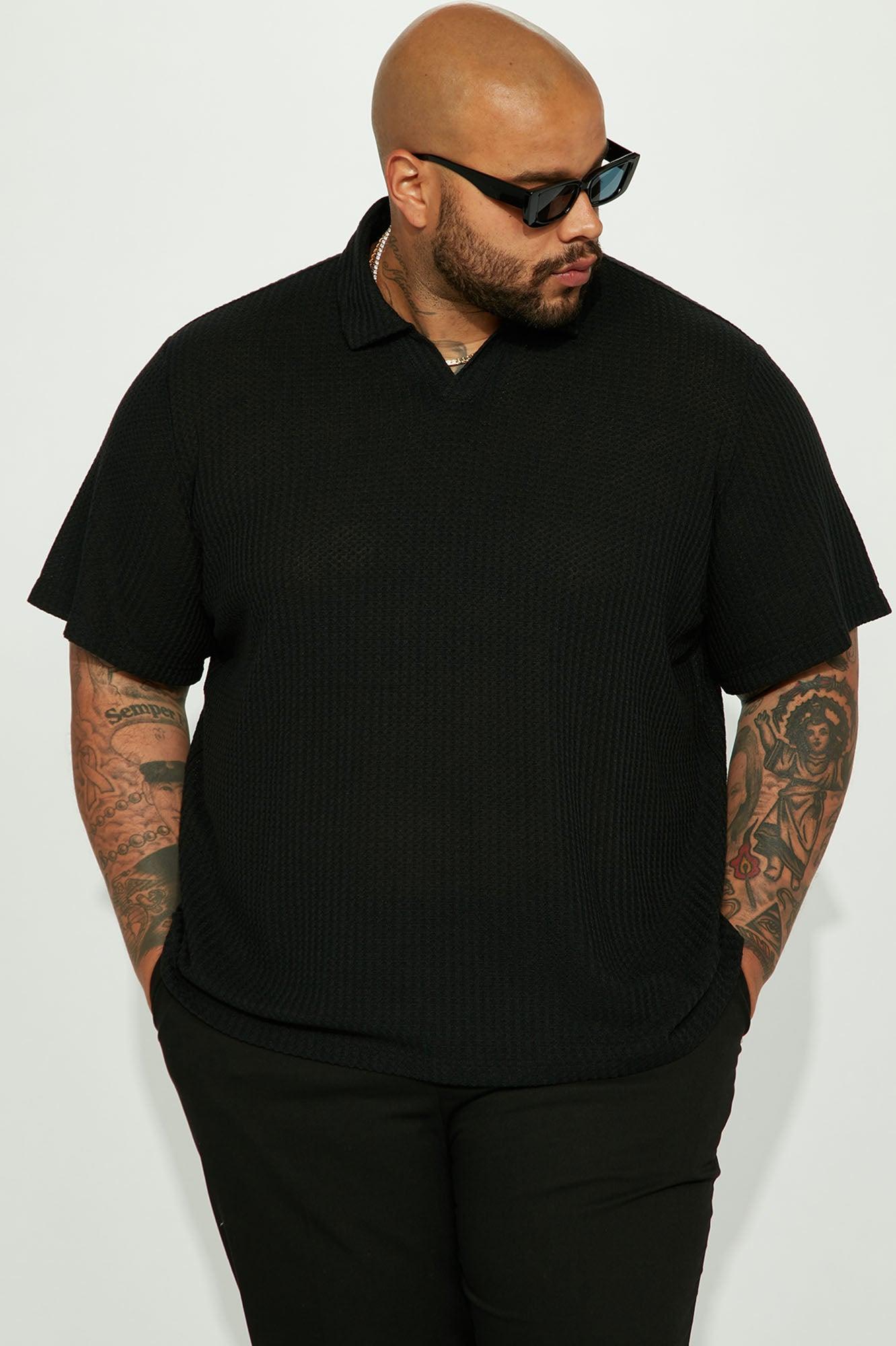 Blissful Short Sleeve Polo - Black Product Image