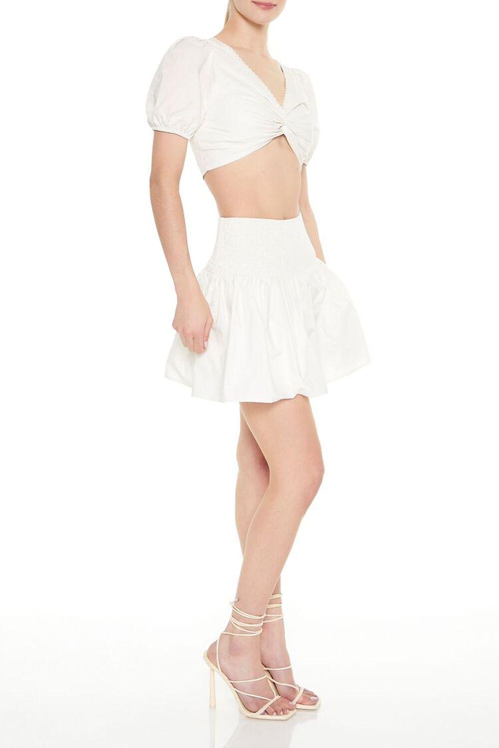 Puff-Sleeve Crop Top & Skirt Set | Forever 21 Product Image