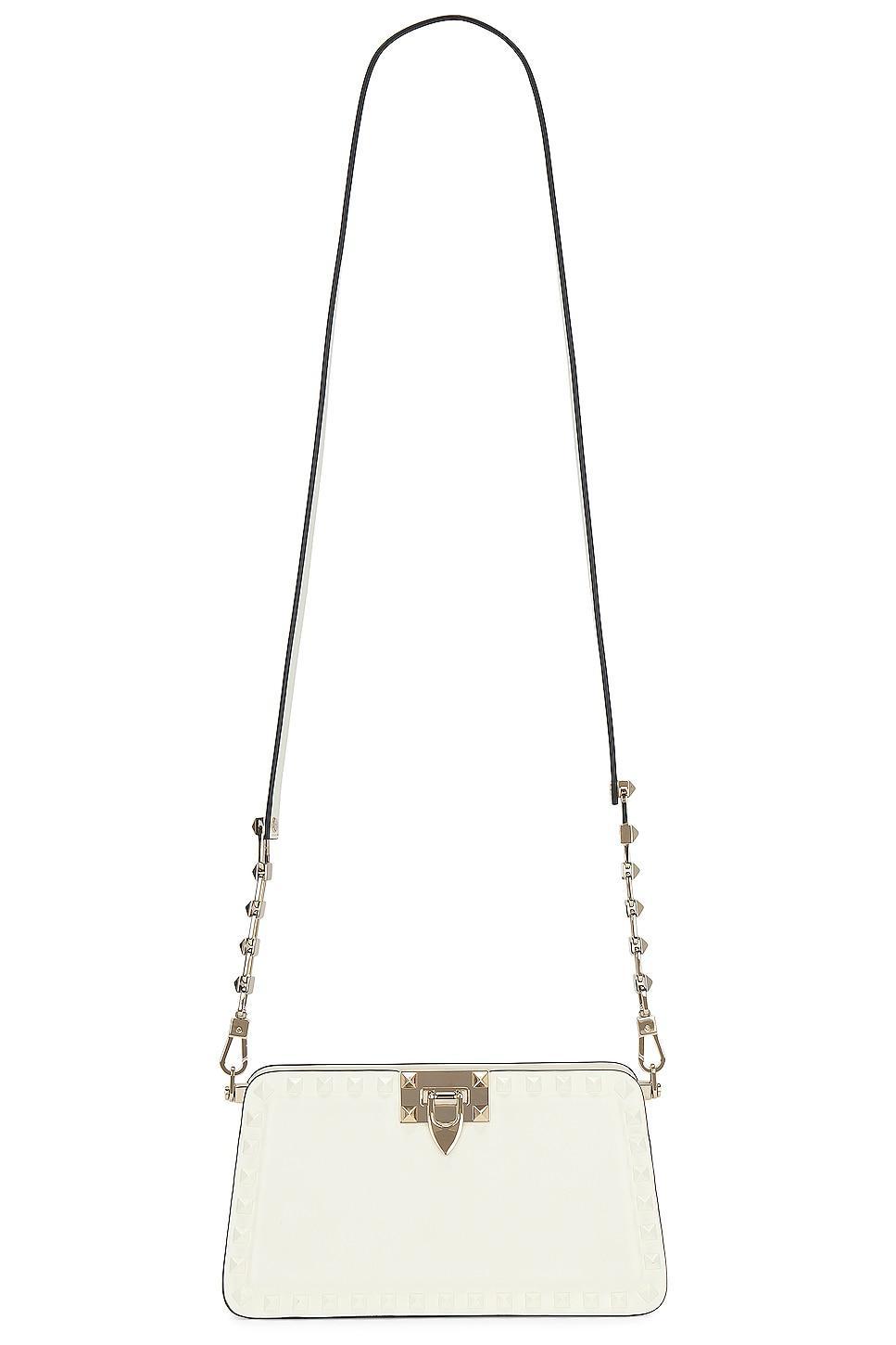 Valentino Garavani Rockstud Clutch Ivory.. Product Image