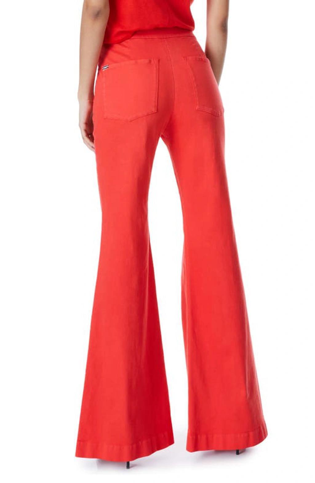 Jane Wide-leg Trouser Jeans In Bright Ruby Product Image