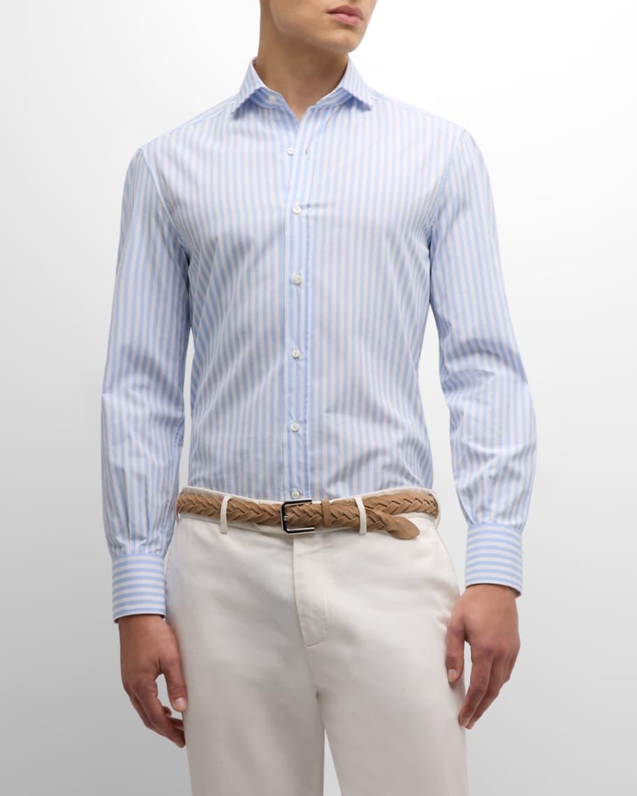 Mens Striped Button Down Shirt Product Image