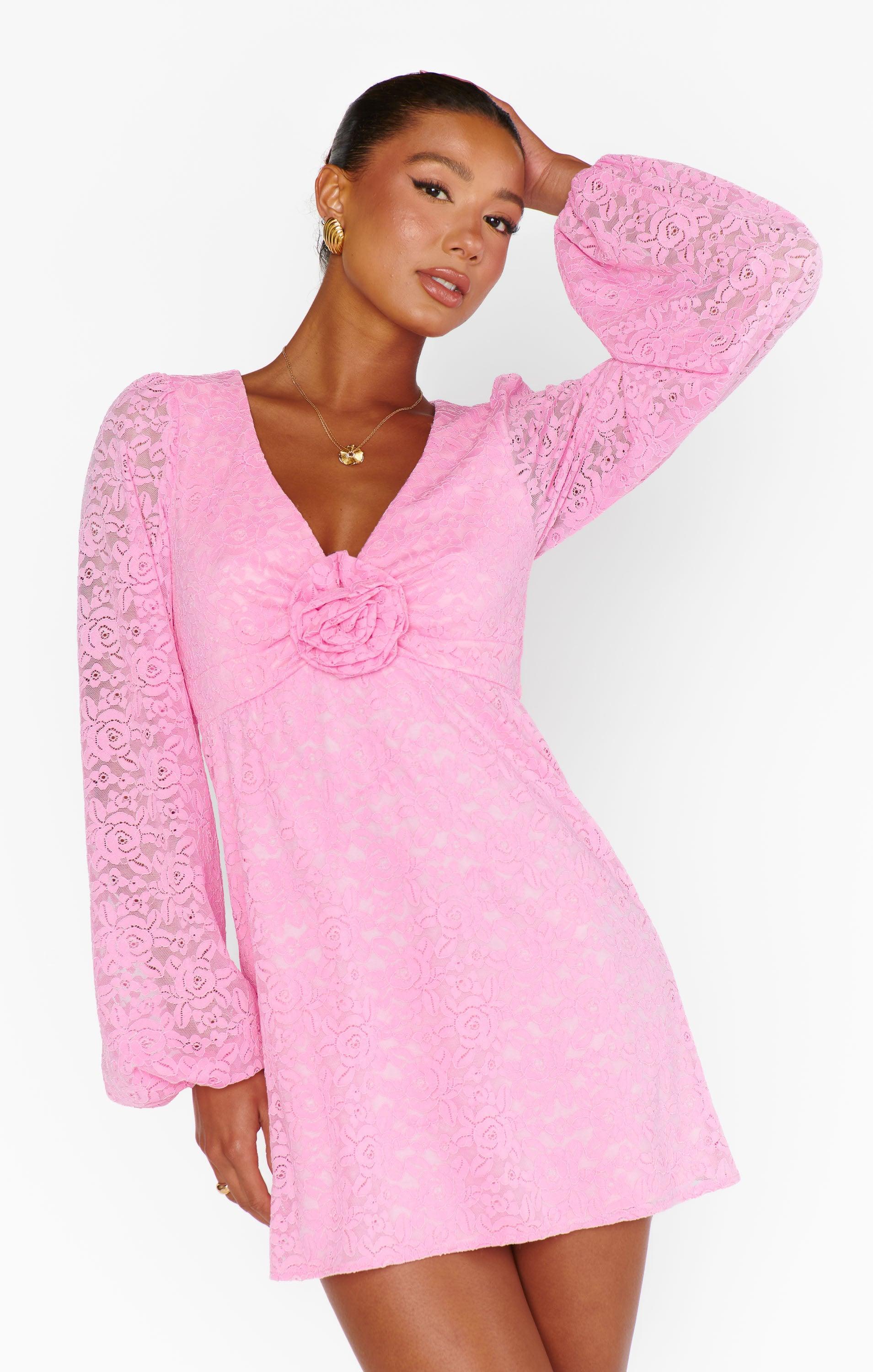 Rosetta Mini Dress ~ Pink Lovely Lace product image