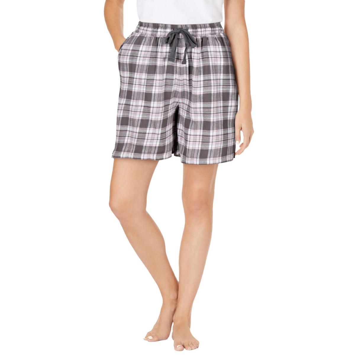 Dreams & Co. Womens Flannel Pajama Short Product Image