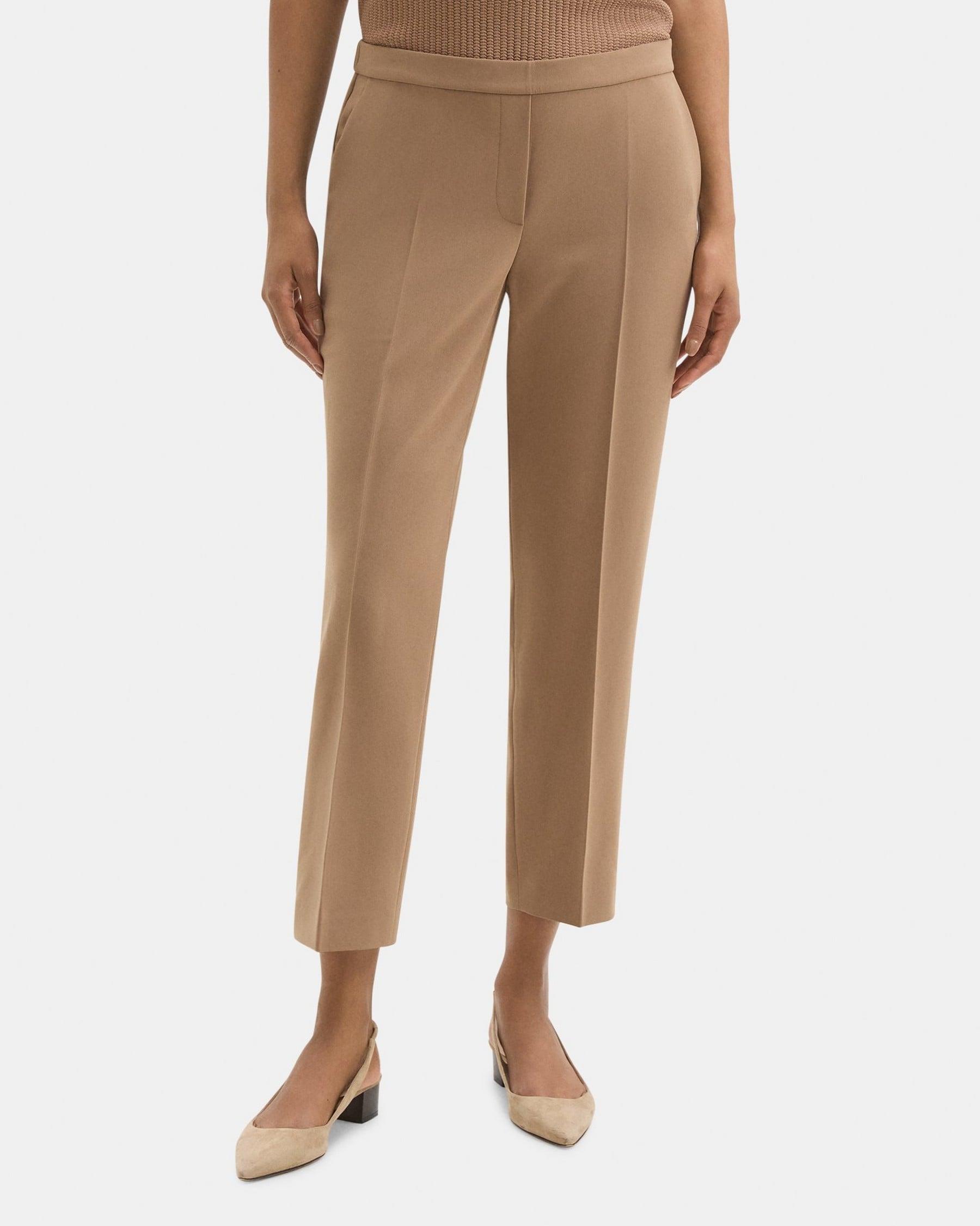 Cropped Slim Pull-On Pant in Crepe Product Image