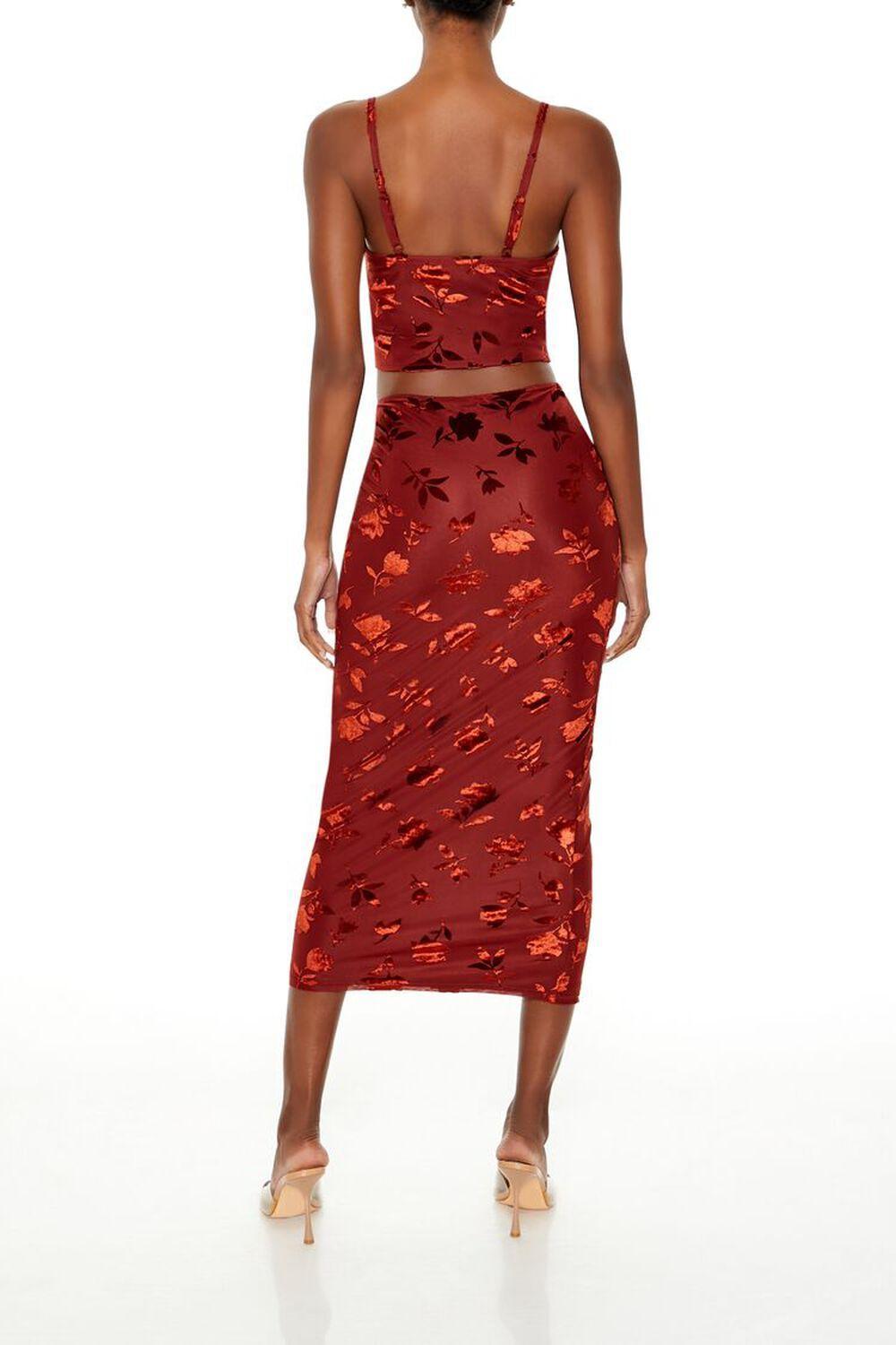 Metallic Burnout Cami & Skirt Set | Forever 21 Product Image