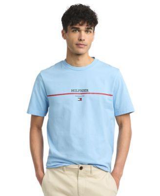 Tommy Hilfiger Mens Logo Stripe T-Shirt Product Image