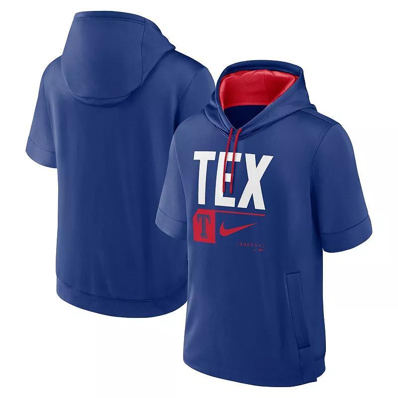 Texas Rangers Tri Code Lockup Nike Men's MLB Short-Sleeve Pullover Hoodie Product Image