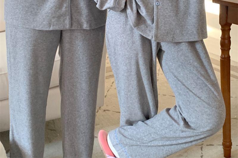 Couple Matching Plain Pajama Set Product Image