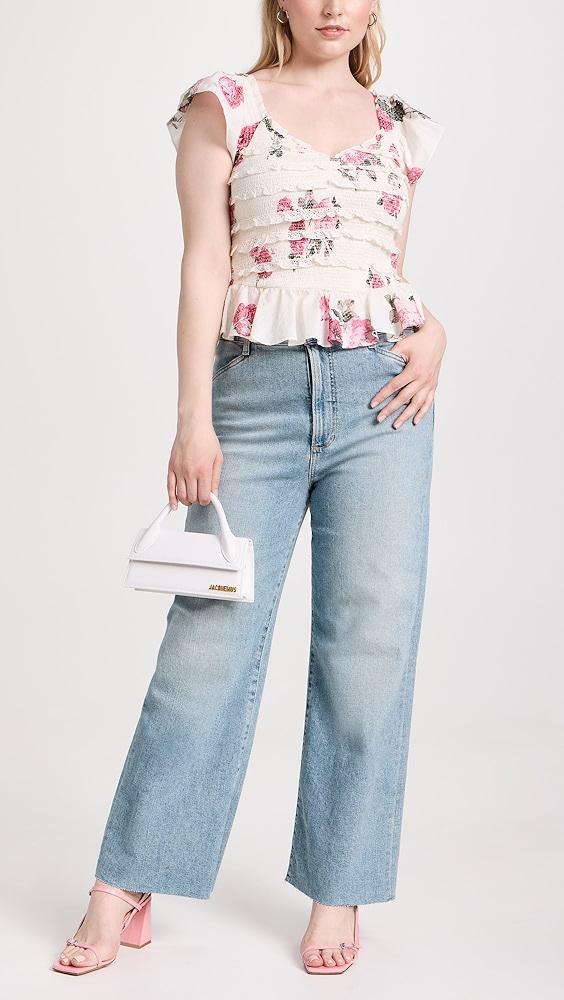 Favorite Daughter The Mischa Super High Rise Wide Leg Ankle Jeans | Shopbop Product Image