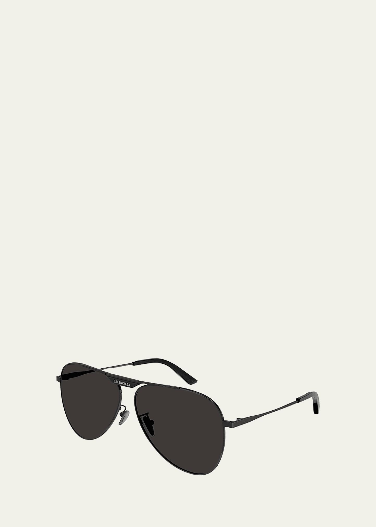 Mens Logo Top Bar Metal Aviator Sunglasses Product Image