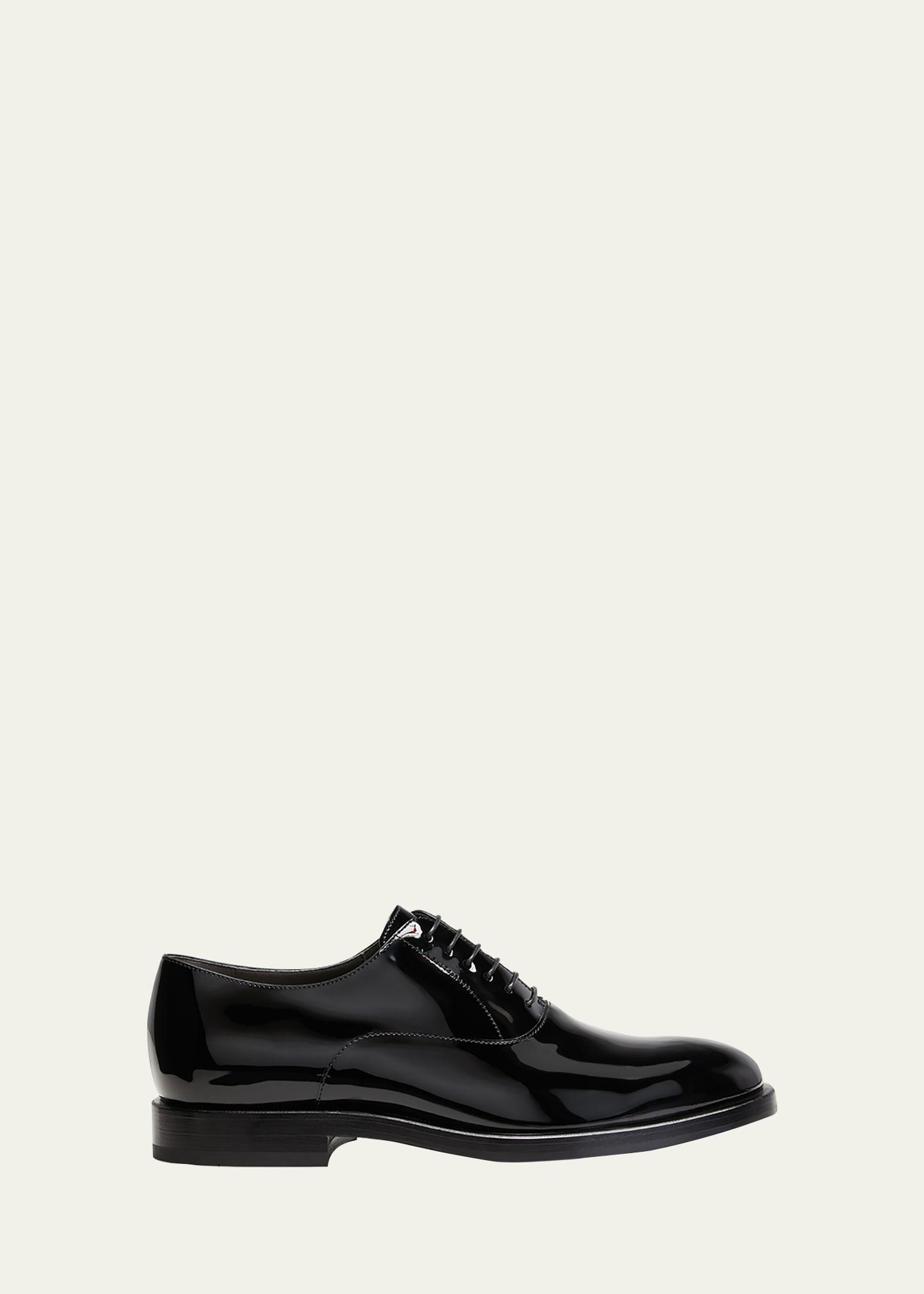 Men's Patent Leather Tuxedo Oxford Shoes Product Image