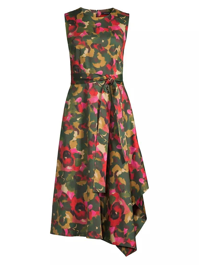 Floral Asymmetrical Midi-Dress Product Image