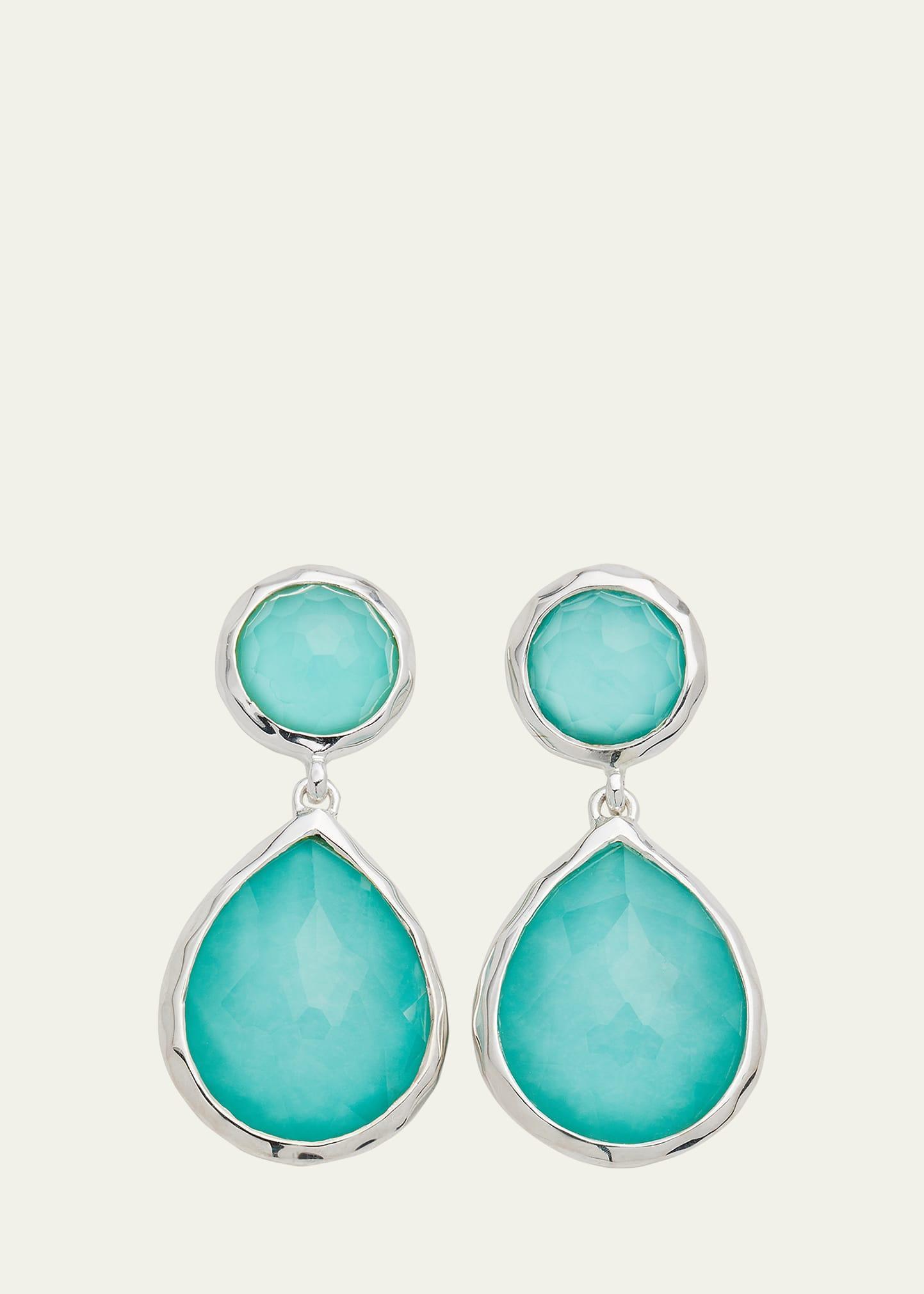 2-Stone Earrings in Sterling Silver Product Image