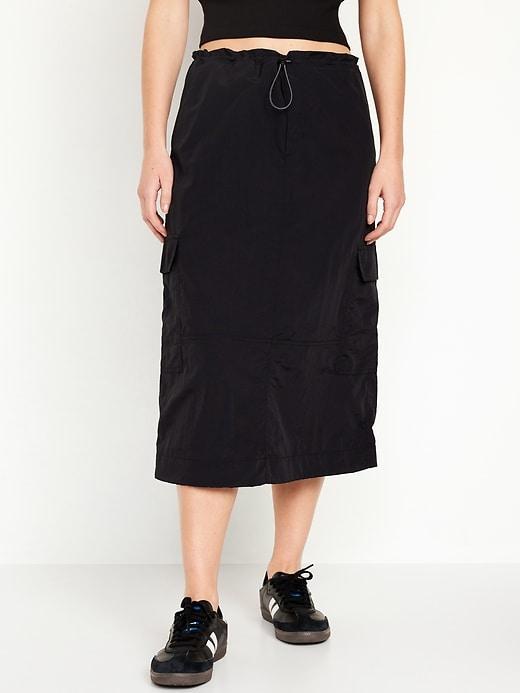 High-Waisted Utility Midi Skirt product image