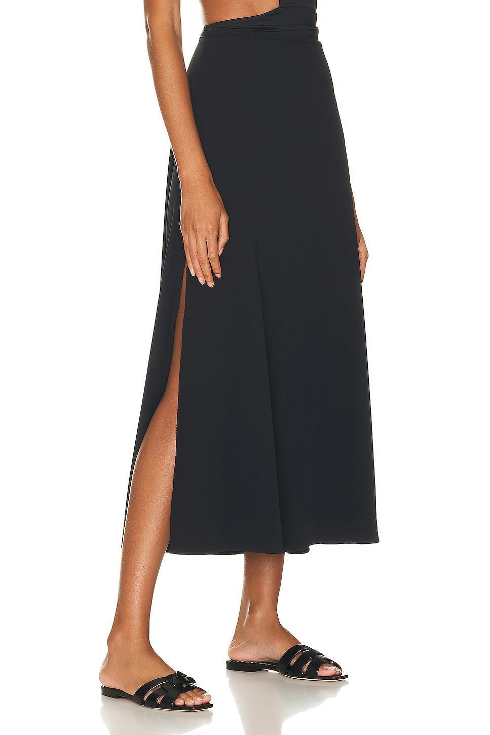 Johanna Ortiz Black Kikoi Midi Skirt Product Image