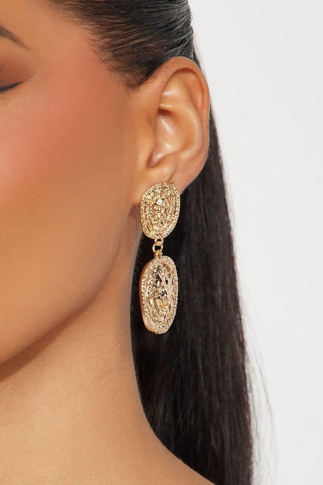 Hear The Roar Earrings  - Gold Product Image