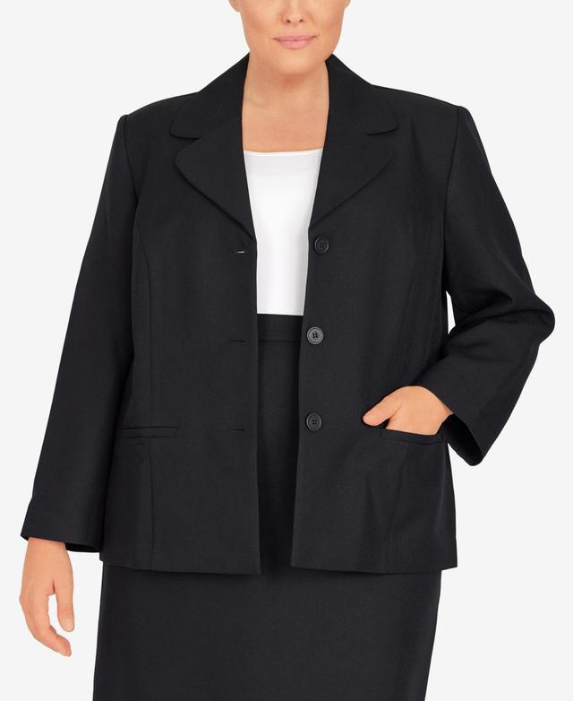 Plus Size Alfred Dunner Chic Button-Front Jacket, Womens Product Image