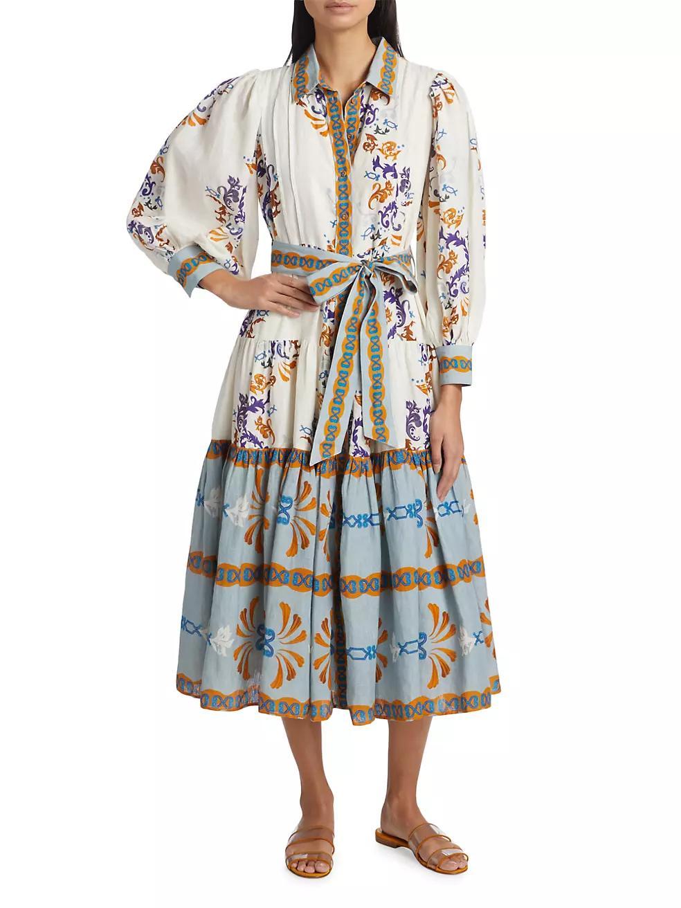 Eterna Marie Jane Printed Shirtdress Product Image