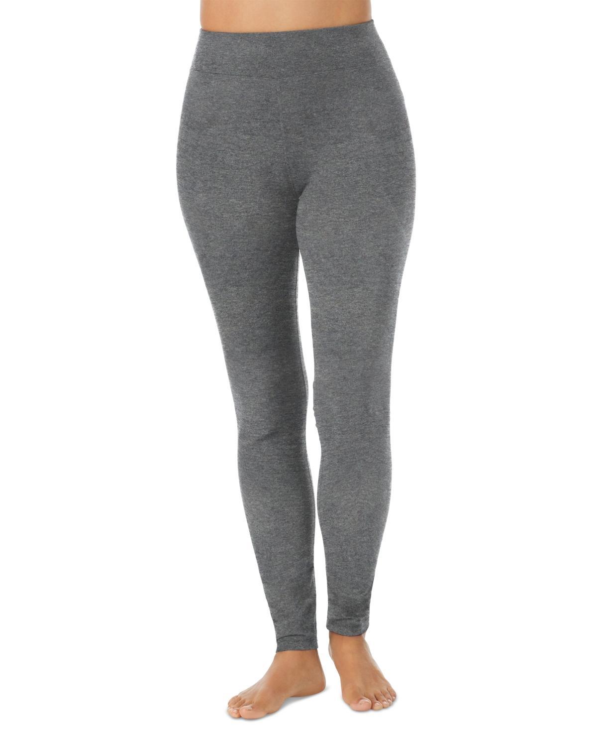 Cuddl Duds Womens Cottonwear High-Rise Wide-Waist Leggings Product Image