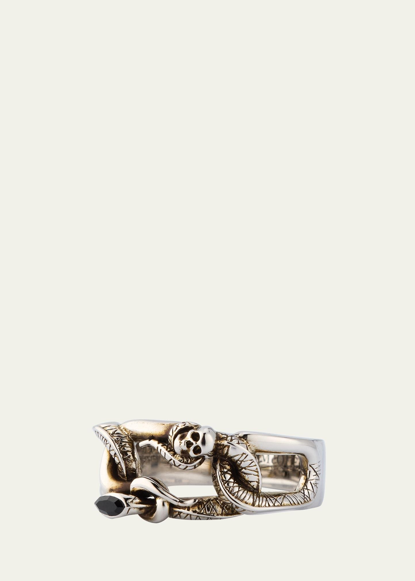 Mens Snake Skull Ring Product Image