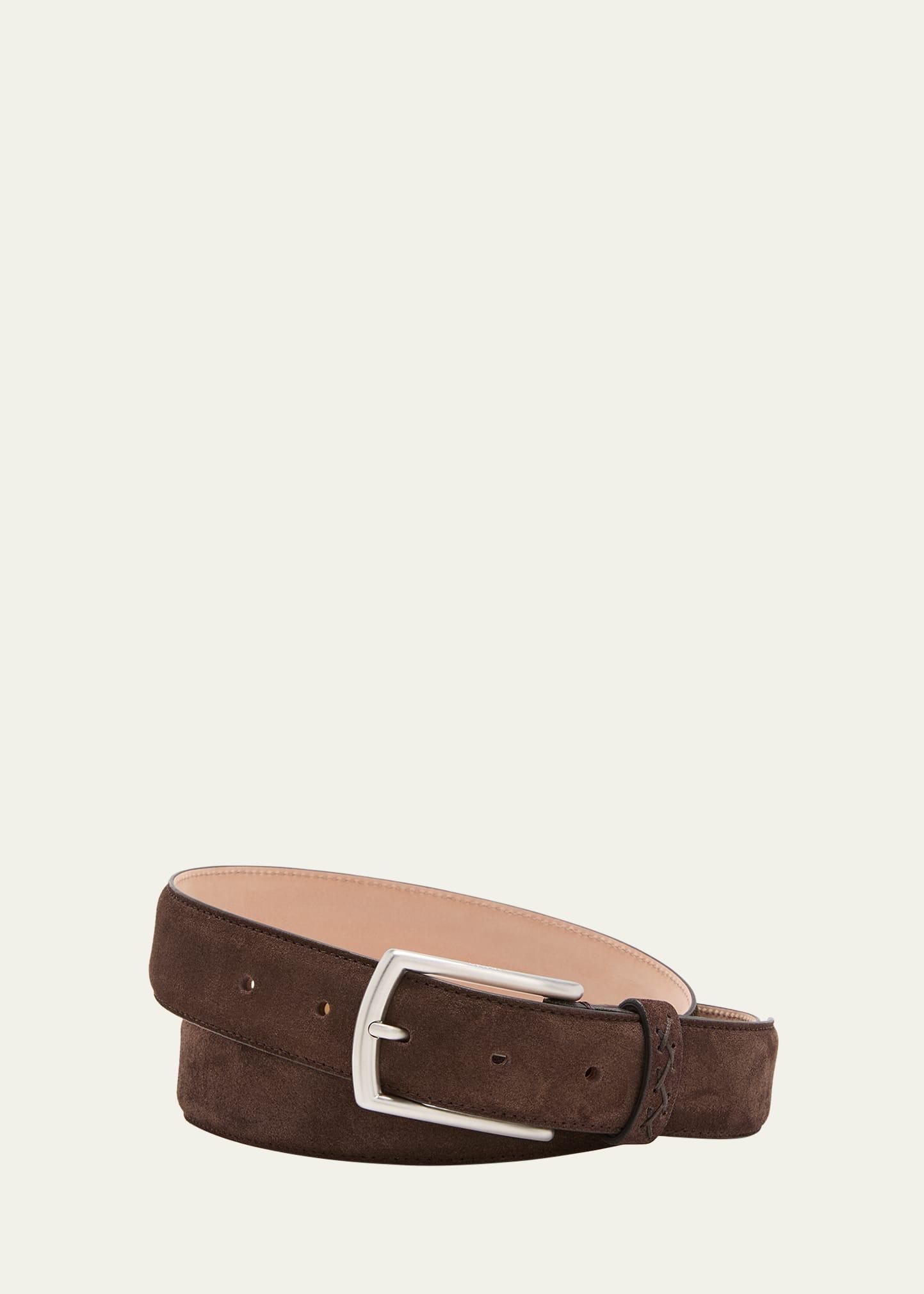 Mens Triple Stitch Leather Belt Product Image