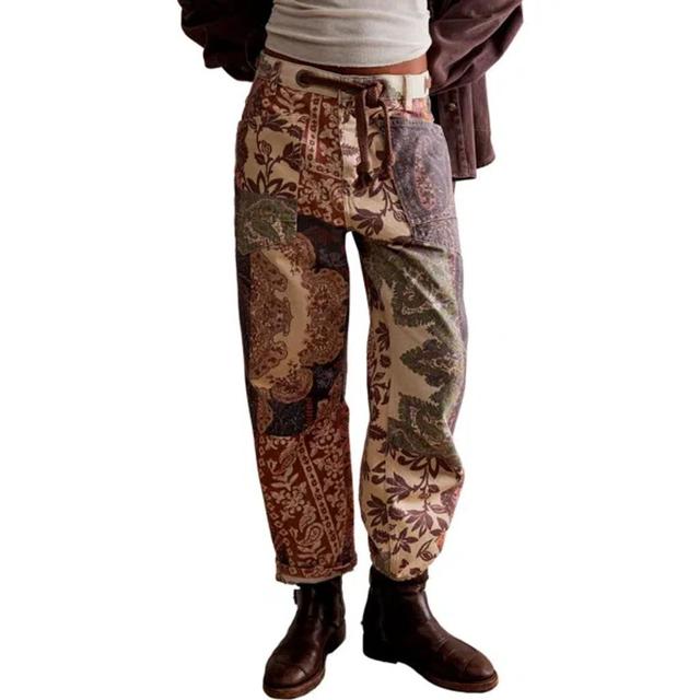 Moxie Print Pants In Brown Combo Product Image