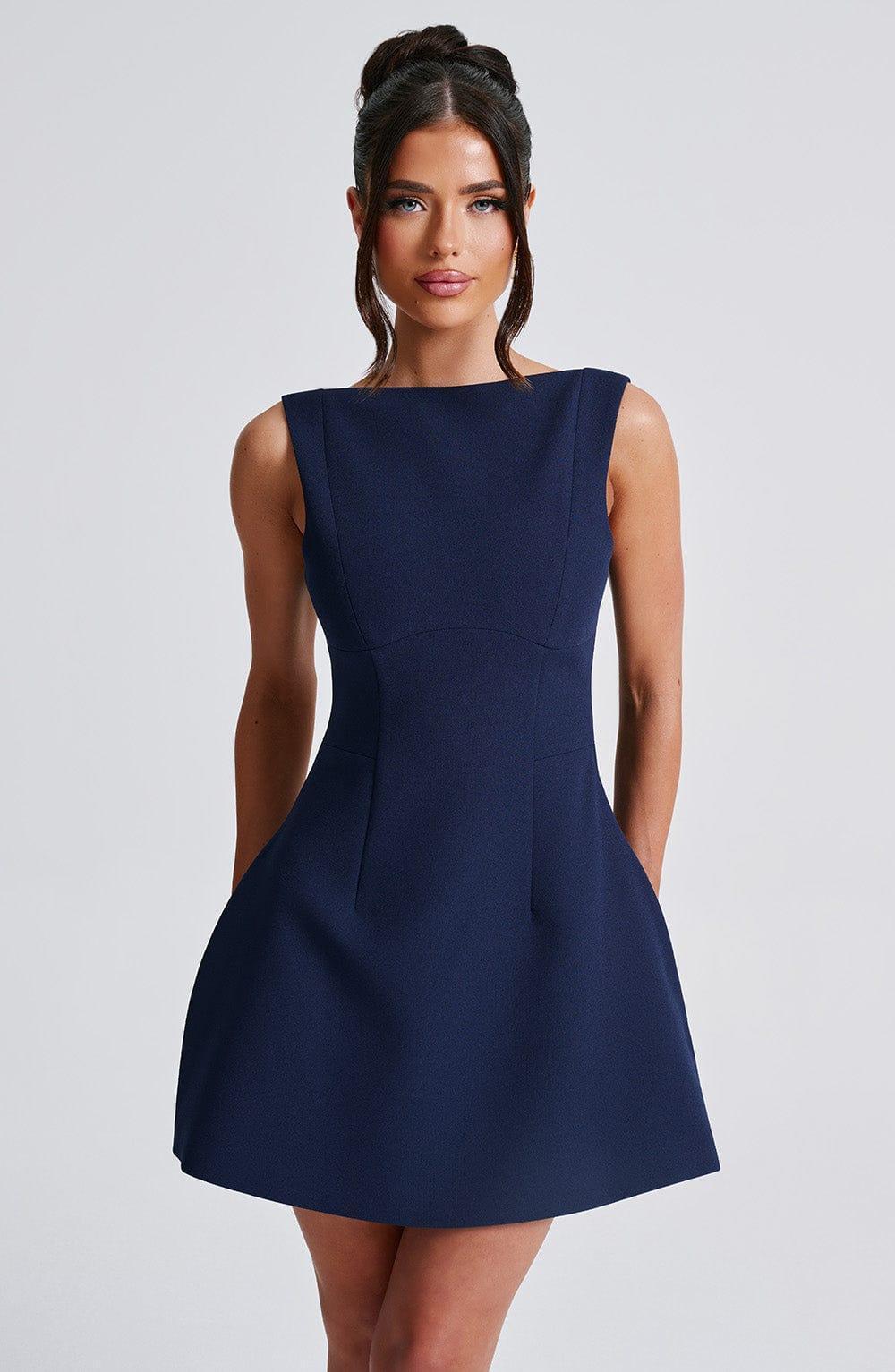 Alana Mini Dress - Navy Product Image