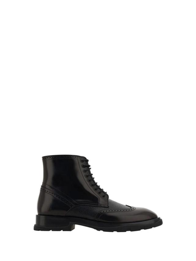 Leather Ankle Boot In Black Product Image