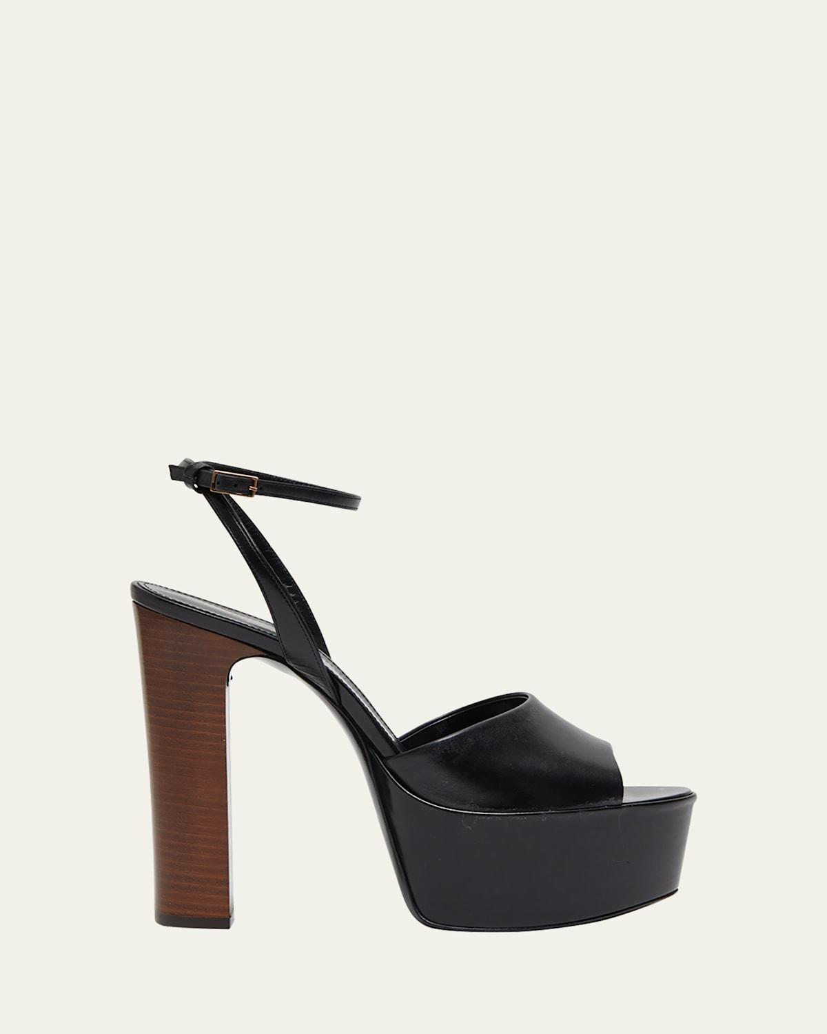 Jodie Leather Ankle-Strap Platform Sandals Product Image